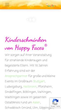 Vorschau der mobilen Webseite www.kinderschminken-deutschland.de, kinderschminken-deutschland.de - Bundesweite Veranstaltungen für Kinder