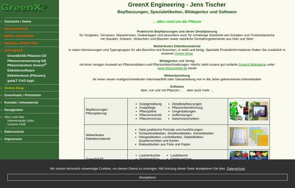 Vorschau von www.greenx.de, Jens-Tischer-Softwareentwicklung
