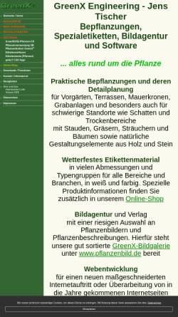 Vorschau der mobilen Webseite www.greenx.de, Jens-Tischer-Softwareentwicklung