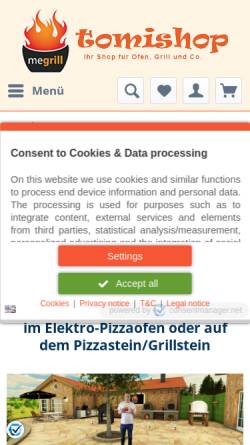 Vorschau der mobilen Webseite www.tomishop.de, tomishop.de – Haushaltsgeräte