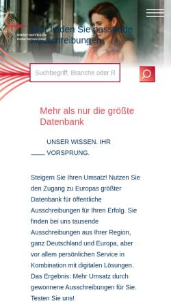 Vorschau der mobilen Webseite www.infodienst-ausschreibungen.de, infodienst-ausschreibungen.de