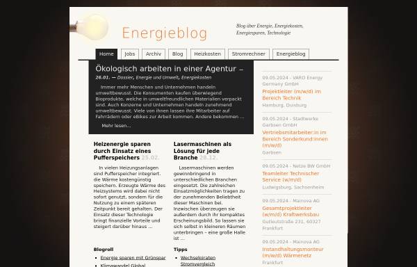 Vorschau von www.energieblog.de, Energieblog.de - Ein Blog rund ums Thema Energie