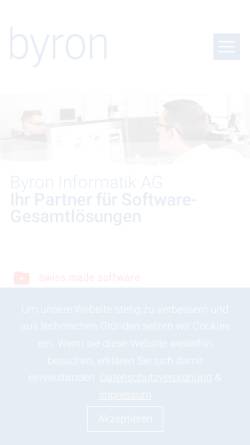 Vorschau der mobilen Webseite www.byron.ch, Byron Informatik AG