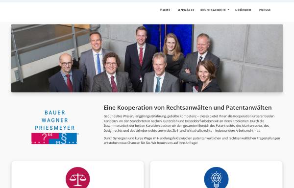 Vorschau von www.paerae.de, paerae.de - Patentanwälte Aachen