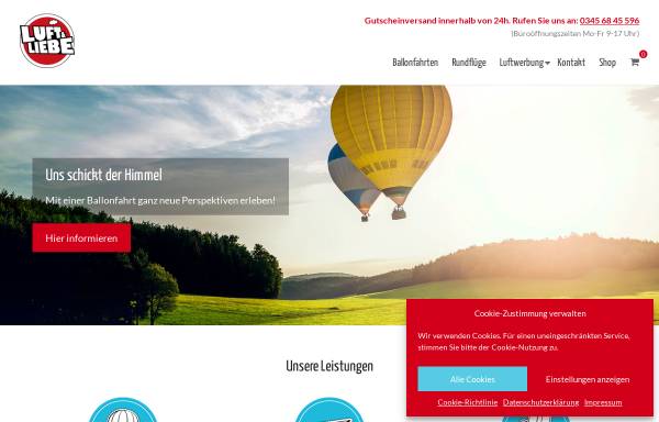 Vorschau von www.luft-liebe.com, Ballonfahren mit Luft Und Liebe