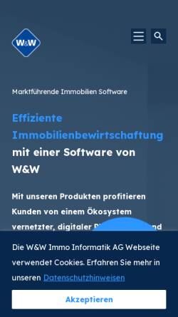 Vorschau der mobilen Webseite www.wwimmo.ch, W&W Immoinformatik AG