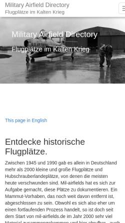 Vorschau der mobilen Webseite www.mil-airfields.de, mil-airfields.de - Flugplätze im Kalten Krieg