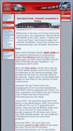 Vorschau der mobilen Webseite www.cupra-dreams.de, Seat Fans - Cupra Forum