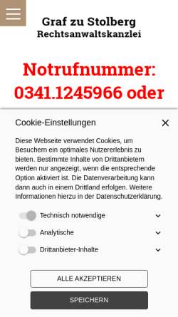 Vorschau der mobilen Webseite www.verteidiger-strafrecht.de, Rechtsanwalt Dr. Andreas Vath