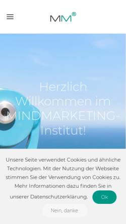 Vorschau der mobilen Webseite www.mindmarketing.de, mindmarketing.de - NLP Coaching Ausbildung