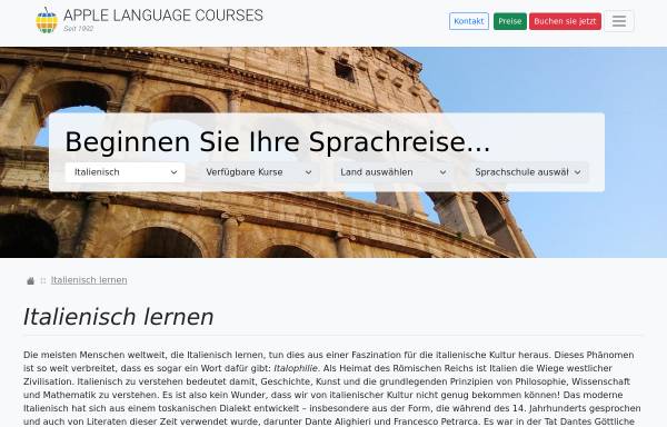 Vorschau von www.applelanguages.de, Apple Languages - Italienisch Sprachkurse