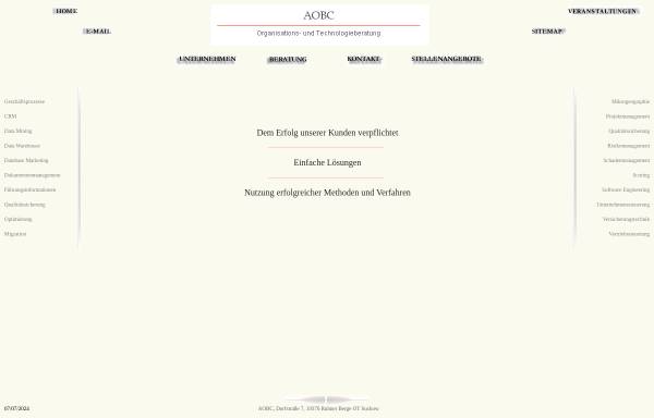 Vorschau von www.aobc.de, AOBC Organisations- und Technologieberatung