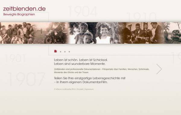 Vorschau von www.zeitblenden.de, zeitblenden.de - Bewegte Biographien