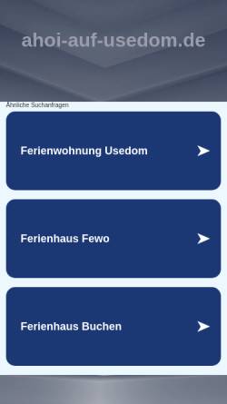 Vorschau der mobilen Webseite www.ahoi-auf-usedom.de, Ahoi auf Usedom