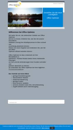 Vorschau der mobilen Webseite www.officeoptimize.de, BrainStation Software by Marco und Mike Becker
