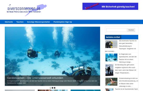 Vorschau von www.diversconnection.de, diversconnection.de - Individuelle Taucherstempel