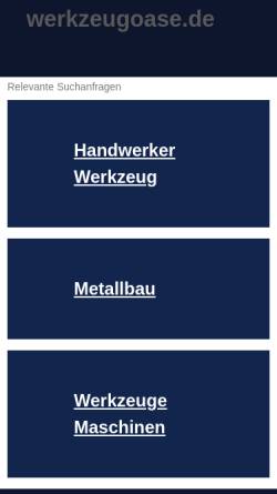 Vorschau der mobilen Webseite www.werkzeugoase.de, Werkzeugoase.de - Ihr Profi für Markenwerkzeuge