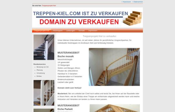 Vorschau von www.treppen-kiel.com, treppen-kiel.com - Holz- und Metalltreppen