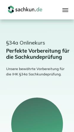 Vorschau der mobilen Webseite www.sachkun.de, sachkun.de