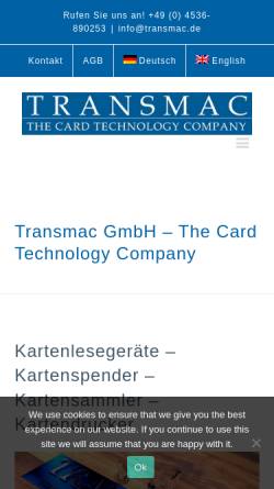 Vorschau der mobilen Webseite www.transmac.de, TransMaC GmbH