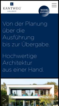Vorschau der mobilen Webseite www.kantweg.de, Kantweg - Ihr Baupartner im Norden