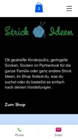 Vorschau der mobilen Webseite www.strick-ideen.ch, Strick-Ideen