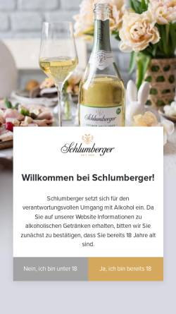 Vorschau der mobilen Webseite www.schlumberger.at, Sektkellerei Schlumberger - Sekt nach der Methode Traditionnelle aus Österreich