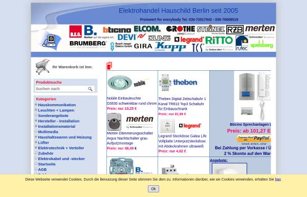 Vorschau von www.elektrik-discount.de, Elektrofachhandel Hauschild
