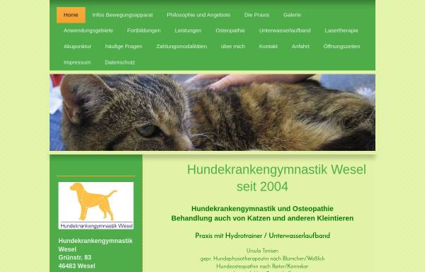 Vorschau von www.hundekrankengymnastik-wesel.de, Hundekrankengymnastik Wesel