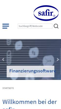 Vorschau der mobilen Webseite www.safir-wid.de, Safir Wirtschaftsinformationsdienst GmbH