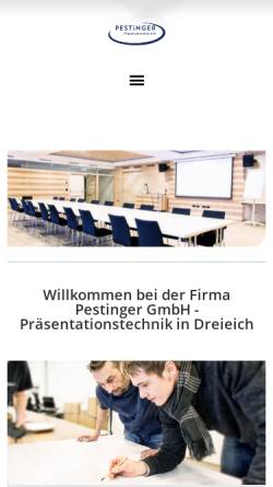 Vorschau der mobilen Webseite www.pestinger.de, Pestinger GmbH