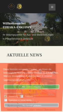 Vorschau der mobilen Webseite www.euraka-exklusiv.de, Euraka Exklusiv – Akademie für Bildung und Personalentwicklung