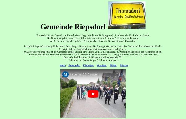 Vorschau von www.thomsdorf.com, Gemeinde Riepsdorf OT Thomsdorf