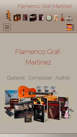 Vorschau der mobilen Webseite www.graf-martinez.de, Flamenco-Publikationen für Gitarre von Graf-Martinez