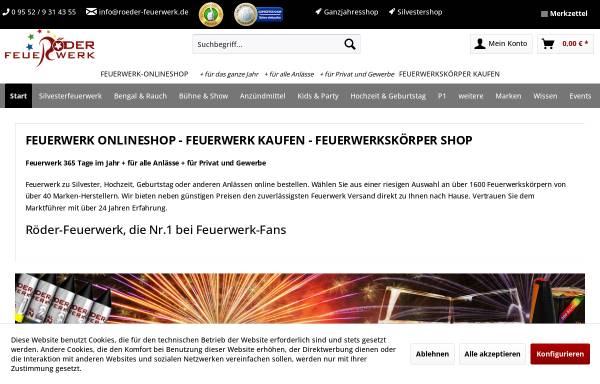 Vorschau von shop.roeder-feuerwerk.de, Röder Feuerwerk