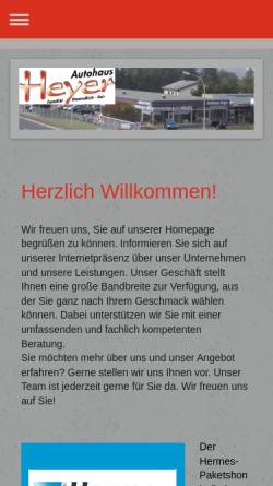 Vorschau der mobilen Webseite www.auto-heyer.de, Autohaus Heyer Rotenburg - familienfreundlich, fair, kundenorientiert