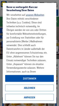 Vorschau der mobilen Webseite www.lidl-kochen.de, LIDL Rezepte