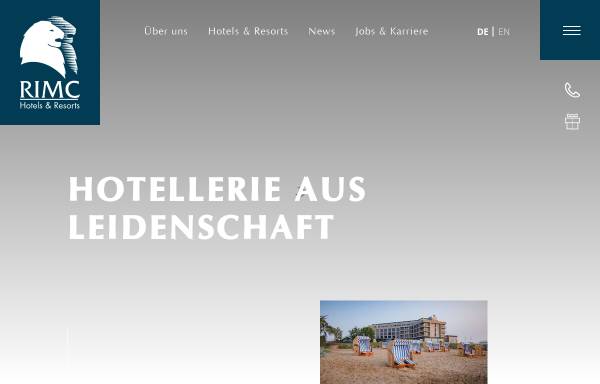 Vorschau von www.rimc.de, RIMC - International Hotel Resort Management and Consulting GmbH