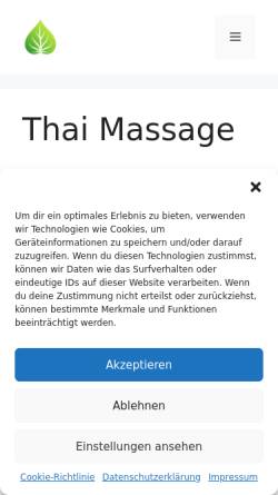 Vorschau der mobilen Webseite www.tamtookwan.com, Thai-Massage in Berlin - TAMTOOKWAN