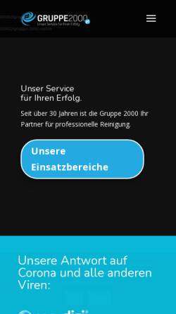 Vorschau der mobilen Webseite www.gruppe2000.at, Gruppe 2000 Gebäudemanagement