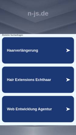 Vorschau der mobilen Webseite www.n-js.de, n-js.de - Cornrows, Braids & Dreads for unique Heads