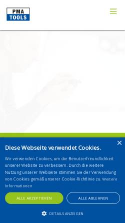 Vorschau der mobilen Webseite www.pma-tools.de, PMA/TOOLS AG