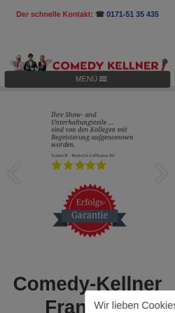 Vorschau der mobilen Webseite www.komischer-kellner.biz, Ihr ultimativer komischer Kellner