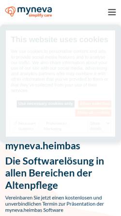 Vorschau der mobilen Webseite www.heimbas.de, Heimbas by Basic-EDV GmbH