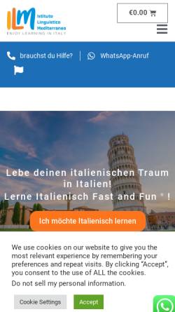 Vorschau der mobilen Webseite www.ilm.it, Sprachschulen für Italienisch in Italien