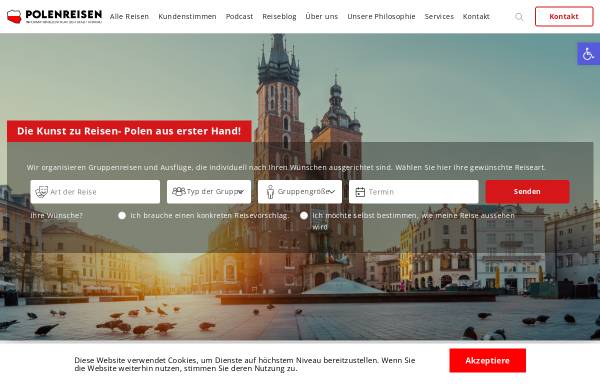 Vorschau von www.polenreisen-nuernberg.de, Polenreisen - Reisen nach Polen und Krakau
