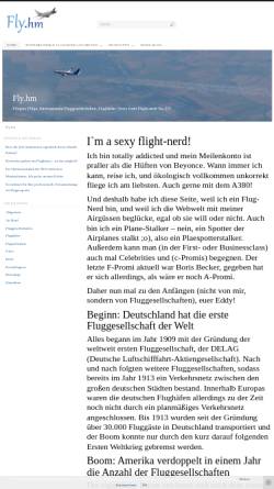 Vorschau der mobilen Webseite www.fly.hm, fly.hm - Airlineverzeichnis mit über 1500 Fluggesellschaften