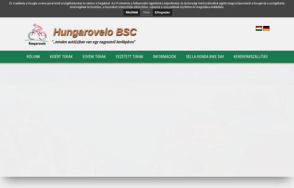 Vorschau von www.hungarovelo.com, Rad- und Aktivurlaub in Ungarn