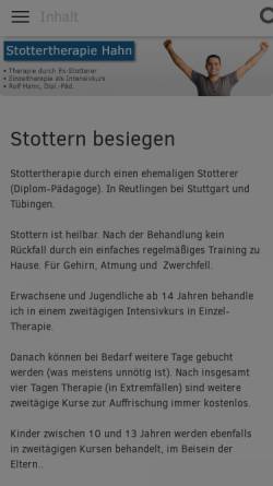 Vorschau der mobilen Webseite www.stottern-vermeiden.de, Stottern und Stottertherapie