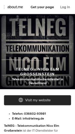 Vorschau der mobilen Webseite www.telneg.de, Telneg
